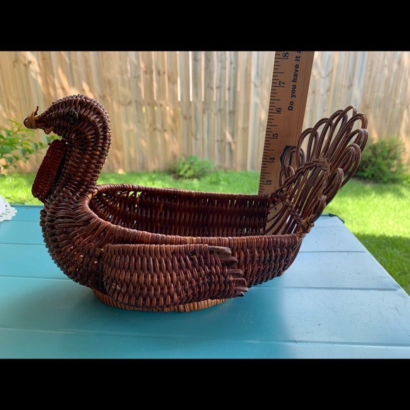 Wicker Rattan Turkey Woven Basket Display Farm House Style Vintage - Picture 6 of 8